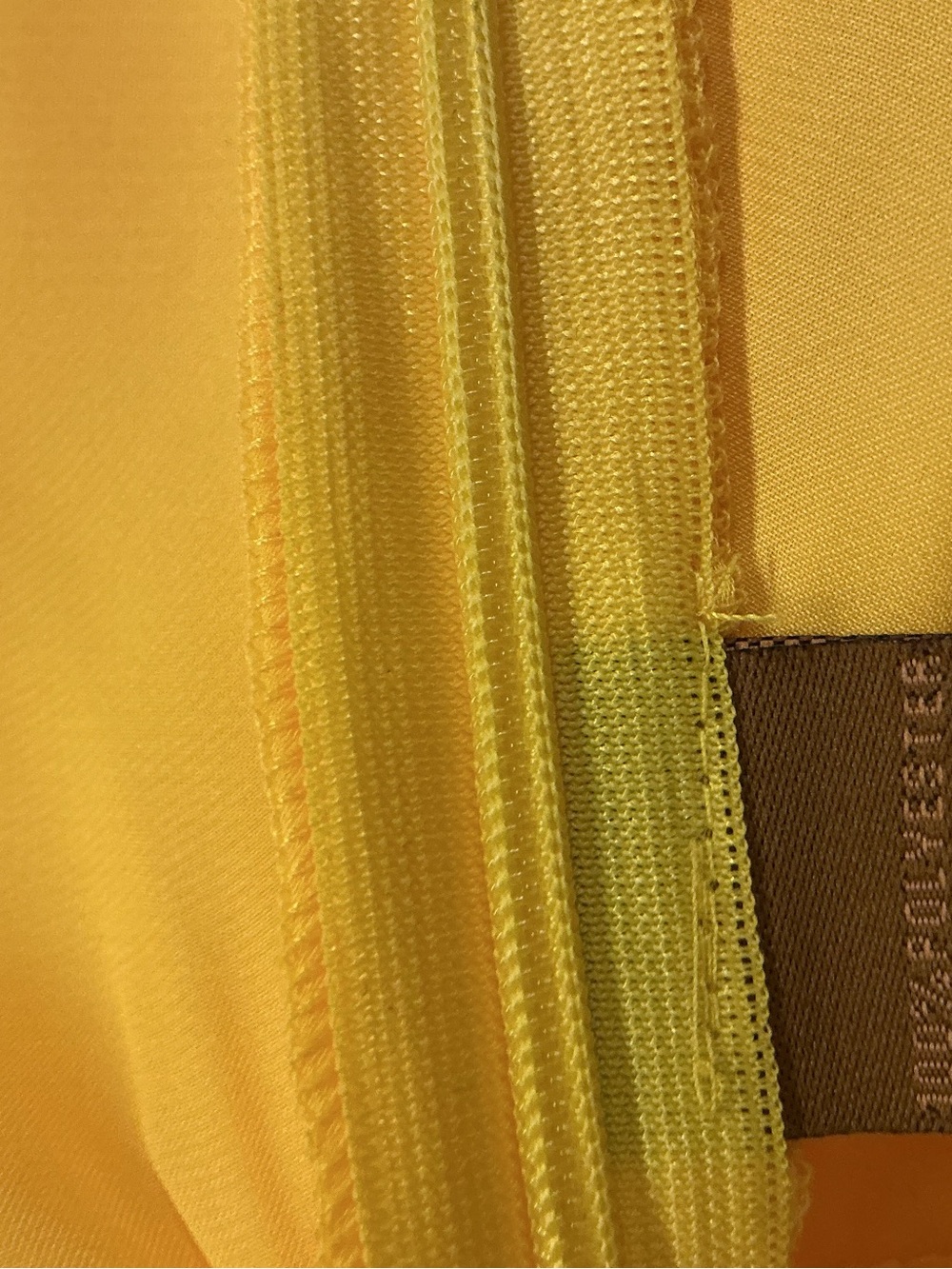 Ali Ro Size 12 Yellow Sleeveless Blouson Top Lined Side Zip Peplum Blouse - Picture 5 of 9